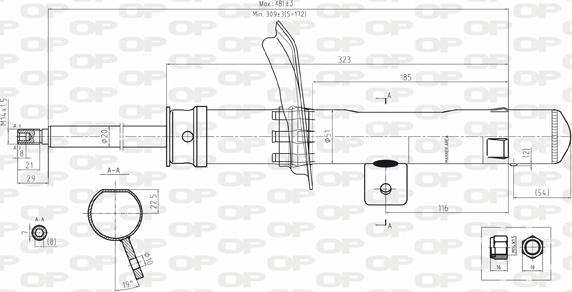 Open Parts SAB8111.31 - Амортизатор autocars.com.ua