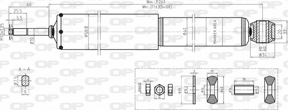 Open Parts SAB8146.31 - Амортизатор autocars.com.ua