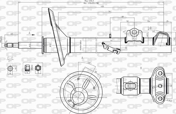 Open Parts SAB8214.31 - Амортизатор autocars.com.ua