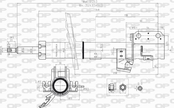 Open Parts SAB8221.31 - Амортизатор autocars.com.ua