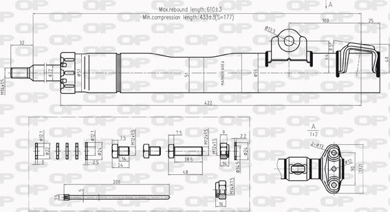 Open Parts SAB8222.31 - Амортизатор autocars.com.ua