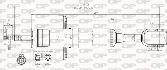 Open Parts SAB8258.31 - Амортизатор autocars.com.ua