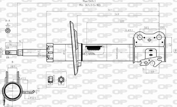 Open Parts SAB8289.31 - Амортизатор autocars.com.ua