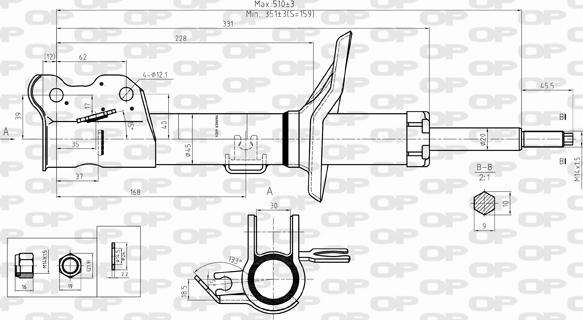 Open Parts SAB8293.31 - Амортизатор autocars.com.ua