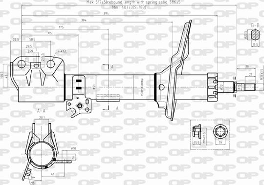 Open Parts SAB8309.31 - Амортизатор autocars.com.ua