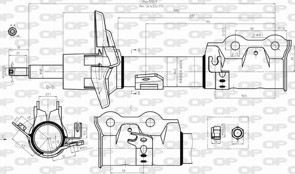 Open Parts SAB8311.31 - Амортизатор autocars.com.ua