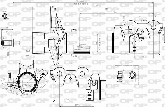 Open Parts SAB8312.31 - Амортизатор autocars.com.ua