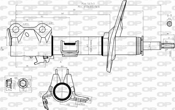 Open Parts SAB8314.31 - Амортизатор autocars.com.ua