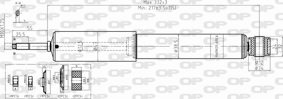 Open Parts SAB8349.11 - Амортизатор autocars.com.ua