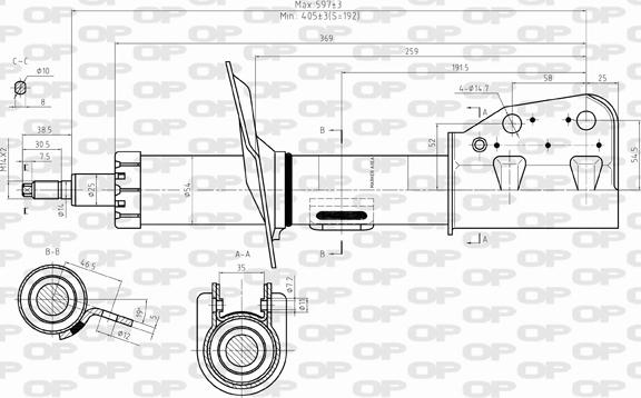 Open Parts SAB8351.31 - Амортизатор autocars.com.ua