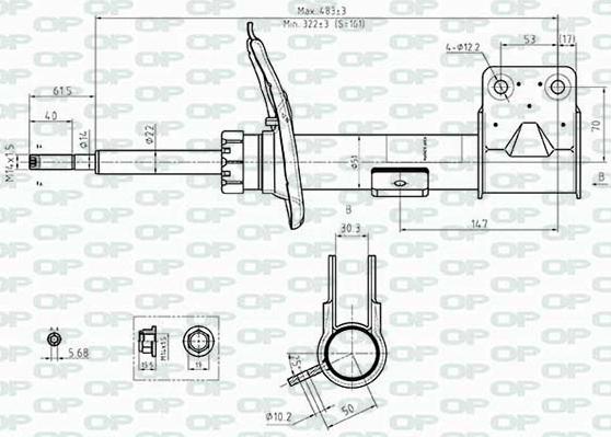 Open Parts SAB8481.31 - Амортизатор autocars.com.ua