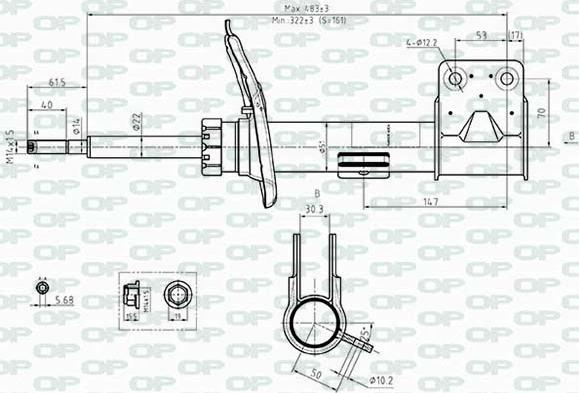 Open Parts SAB8482.31 - Амортизатор autocars.com.ua