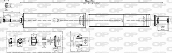 Open Parts SAB8500.32 - Амортизатор autocars.com.ua