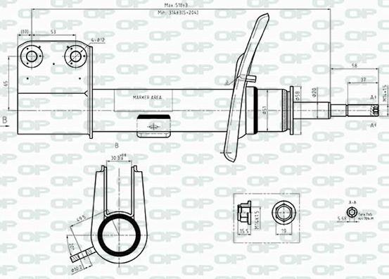 Open Parts SAB8505.31 - Амортизатор autodnr.net