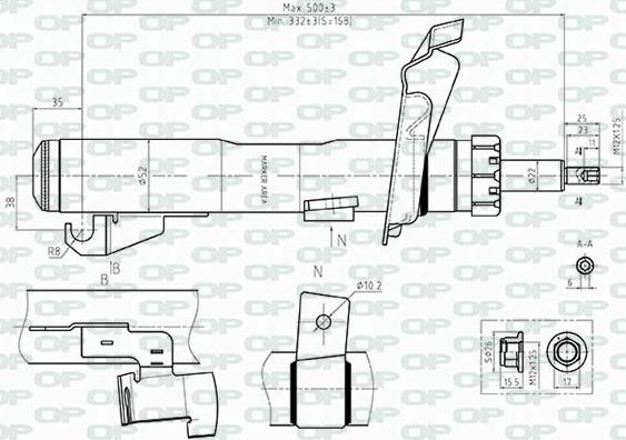 Open Parts SAB8512.31 - Амортизатор autocars.com.ua