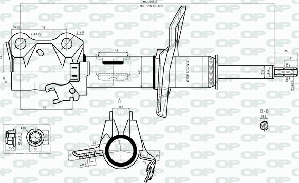 Open Parts SAB8559.31 - Амортизатор autocars.com.ua