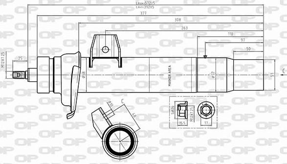 Open Parts SAB8643.31 - Амортизатор autocars.com.ua