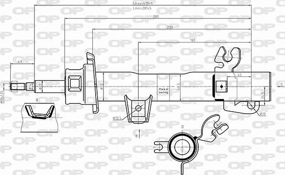 Open Parts SAB8651.31 - Амортизатор autocars.com.ua