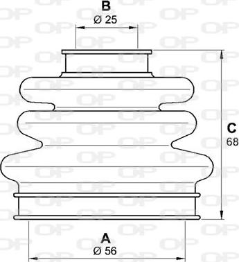 Open Parts SJK7004.00 - Пильник, приводний вал autocars.com.ua