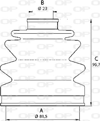 Open Parts SJK7105.00 - Пильник, приводний вал autocars.com.ua