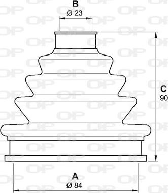 Open Parts SJK7124.00 - Пильник, приводний вал autocars.com.ua