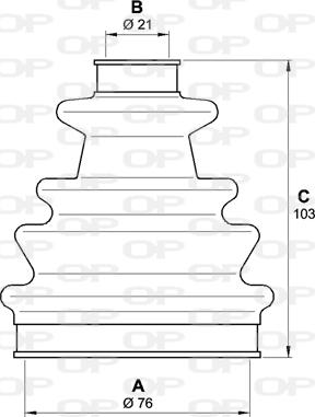 Open Parts SJK7155.00 - Пильник, приводний вал autocars.com.ua