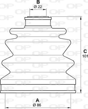 Open Parts SJK7186.00 - Пильник, приводний вал autocars.com.ua