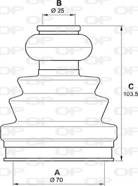 Open Parts SJK7214.00 - Пильник, приводний вал autocars.com.ua