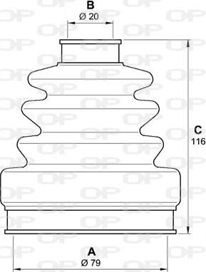 Open Parts SJK7218.00 - Пильник, приводний вал autocars.com.ua