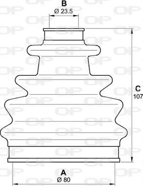 Open Parts SJK7267.00 - Пильник, приводний вал autocars.com.ua