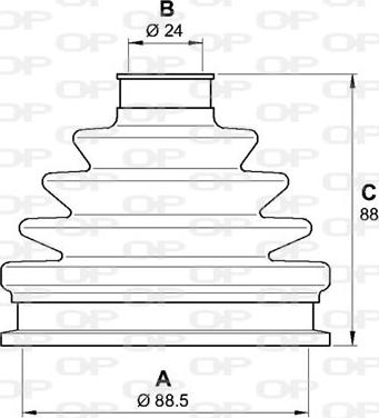 Open Parts SJK7269.00 - Пильник, приводний вал autocars.com.ua