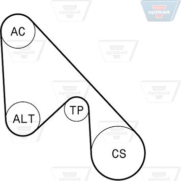 Optibelt 5 PK 1145KT1 - Поликлиновый ременный комплект autodnr.net
