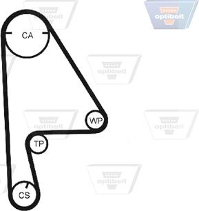 Optibelt ZRK 1431 - Ремінь ГРМ autocars.com.ua