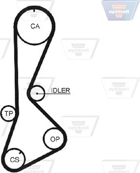 Optibelt ZRK 1007 - Зубчатый ремень ГРМ autodnr.net