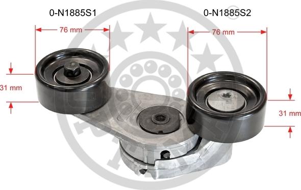 Optimal 0-N1885 - Натягувач ременя, клинові зуб. autocars.com.ua