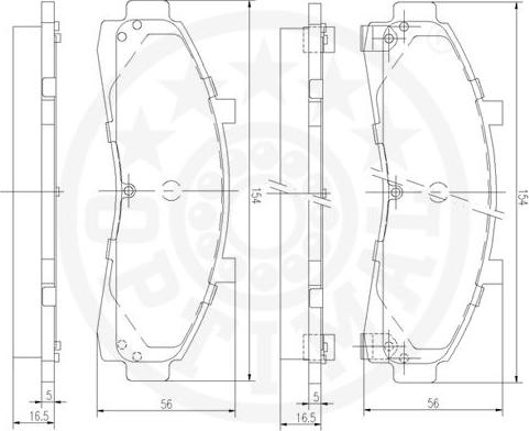 Optimal 10038 - Тормозные колодки, дисковые, комплект avtokuzovplus.com.ua