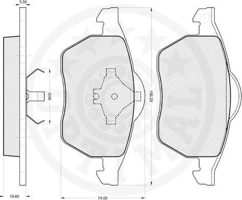 Optimal 10065 - Тормозные колодки, дисковые, комплект autodnr.net