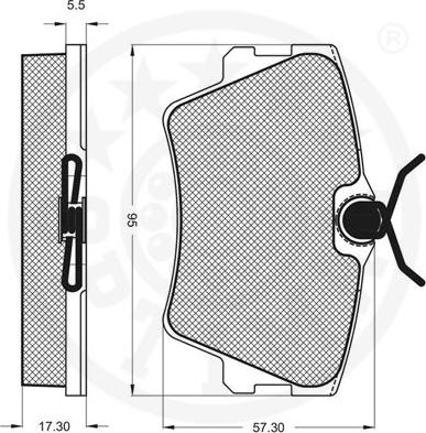 Optimal 10075 - Тормозные колодки, дисковые, комплект autodnr.net