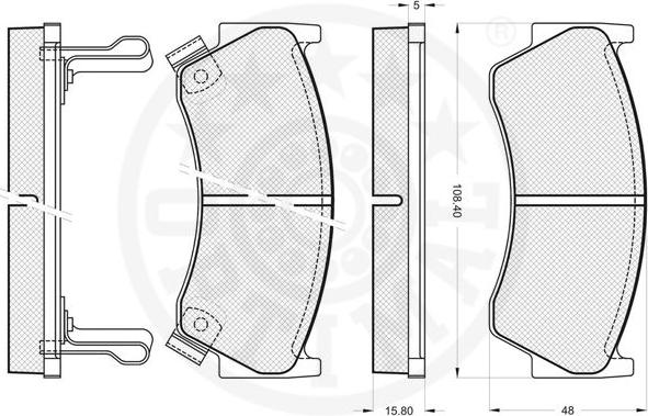 Optimal 10076 - Гальмівні колодки, дискові гальма autocars.com.ua