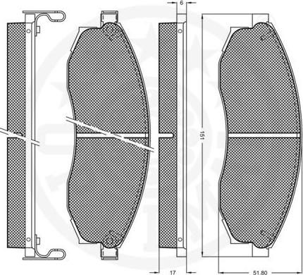 Optimal 10083 - Гальмівні колодки, дискові гальма autocars.com.ua