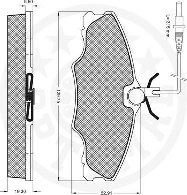 Optimal 10090 - Тормозные колодки, дисковые, комплект avtokuzovplus.com.ua