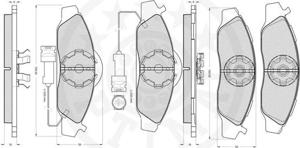 Optimal 10155 - Гальмівні колодки, дискові гальма autocars.com.ua