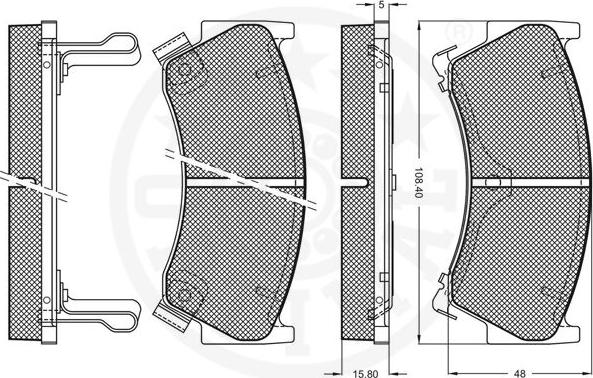 Optimal 10183 - Тормозные колодки, дисковые, комплект autodnr.net