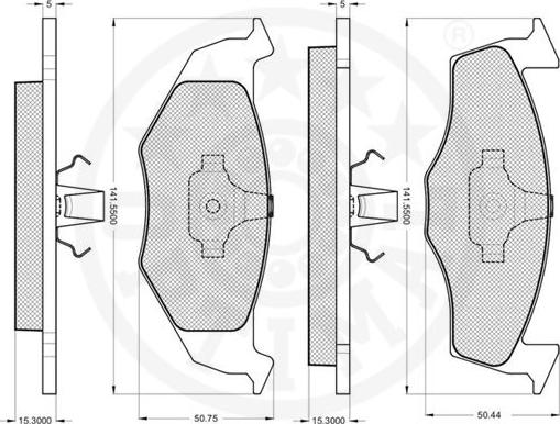 Optimal 10188 - Тормозные колодки, дисковые, комплект avtokuzovplus.com.ua