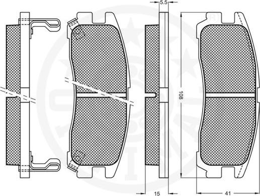 Optimal 10191 - Гальмівні колодки, дискові гальма autocars.com.ua