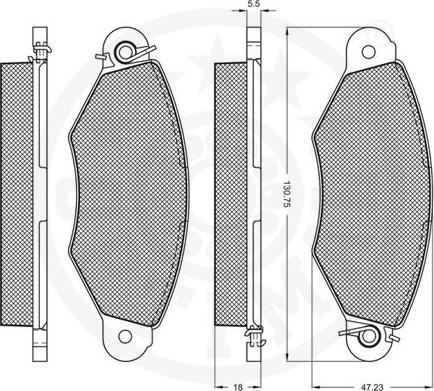 Optimal 10193 - Тормозные колодки, дисковые, комплект avtokuzovplus.com.ua