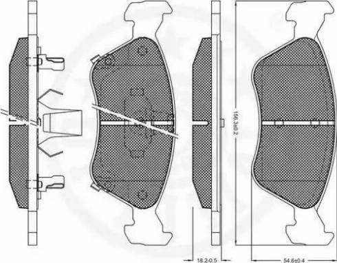 Optimal 10267 - Тормозные колодки, дисковые, комплект autodnr.net