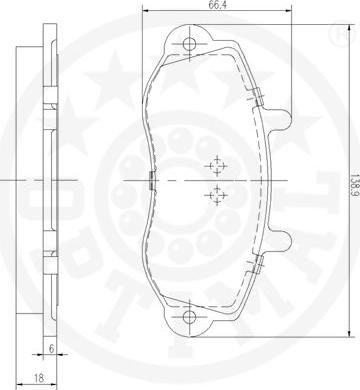 Optimal 10270 - Гальмівні колодки, дискові гальма autocars.com.ua