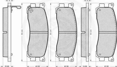 Optimal 10286 - Гальмівні колодки, дискові гальма autocars.com.ua