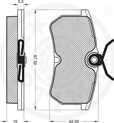 Optimal 10310 - Тормозные колодки, дисковые, комплект avtokuzovplus.com.ua